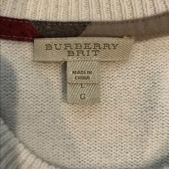 ✔️SOLD Burberry Brit Nova Check Cashmere Sweater - Picture 3 of 4